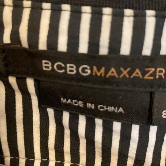 BCBG MAXAZRIA Womens Brown Colorful Polka Dot Tiered Dress Ribbon Detail - Picture 3 of 5